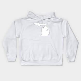 Michigan in White Kids Hoodie